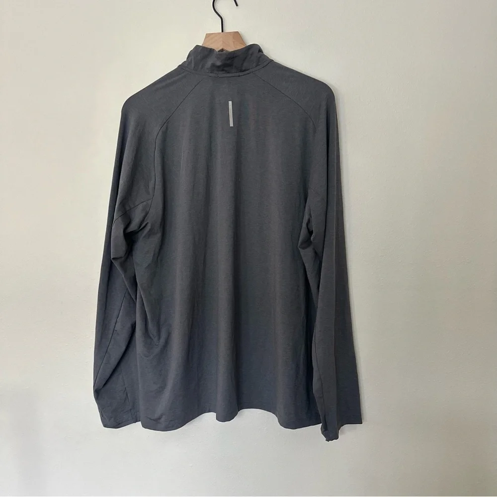 REI Co-op Mens XL Granola Hiking 1/4 Zip Baselayer Pullover Long Sleeve Gray